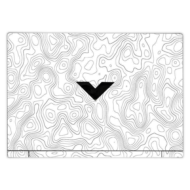 White Contour Design HP Victus Laptop Skin
