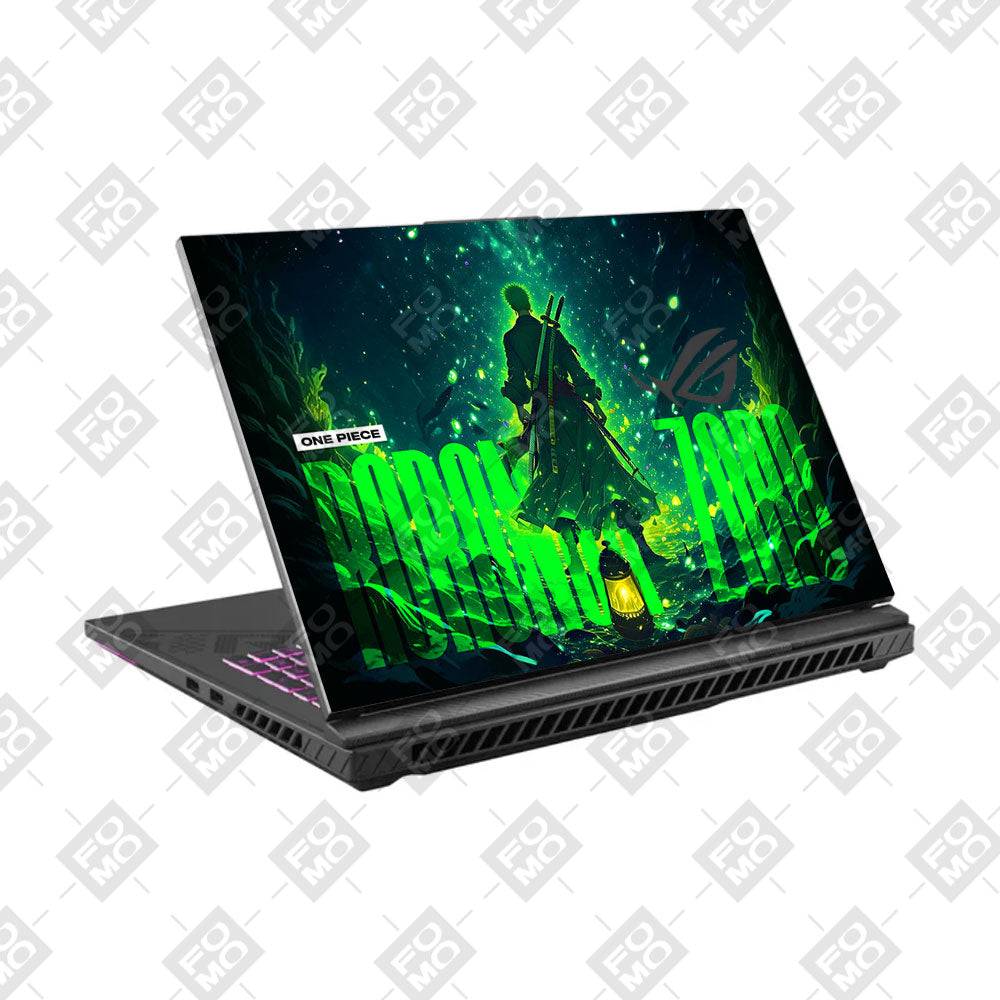 Roronoa Zoro Green Fury Asus ROG Strix G16 G614J Laptop Skin