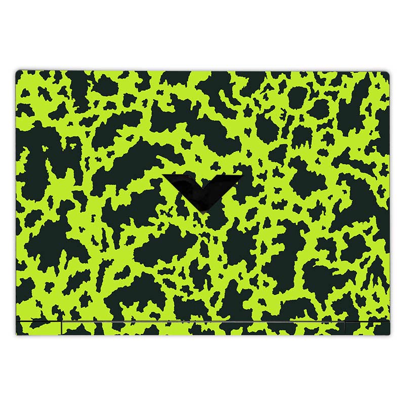 Neon Green Splatter Camo HP Victus Laptop Skin