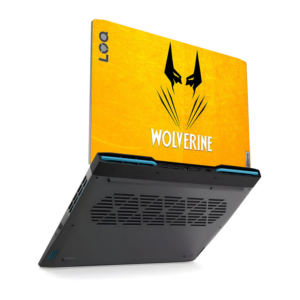 Wolverine with Yellow Background Lenovo LOQ 2023 15IRH8, 15APH8 Laptop Skin