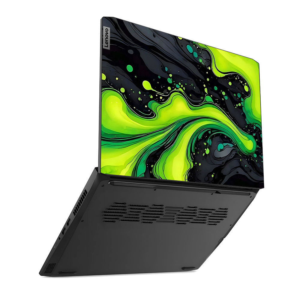 Neon Green Paint Swirls Lenovo IdeaPad Gaming 3 15ACH6 and 15IHU6 Laptop Skin