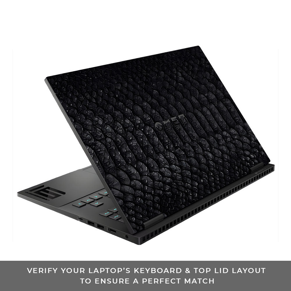 Black Dragon Scale HP Omen Gaming 16 Laptop Skin