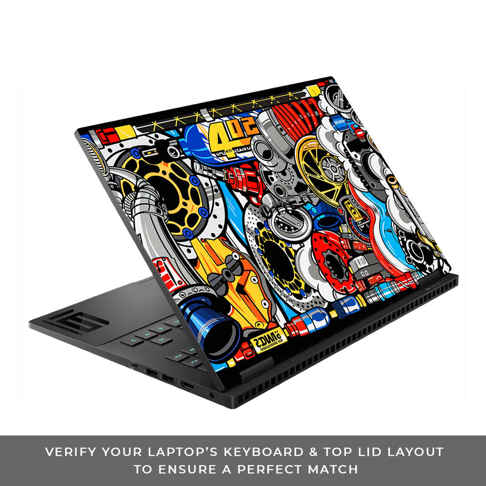 Mechanical Chaos HP Omen Gaming 16 Laptop Skin
