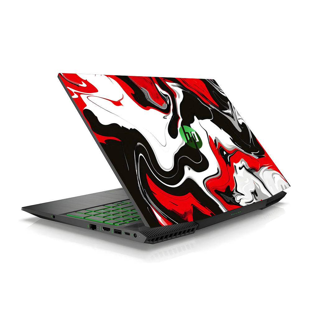 Red and White Marble HP Pavilion Gaming 15 CX Series Laptop Skin
