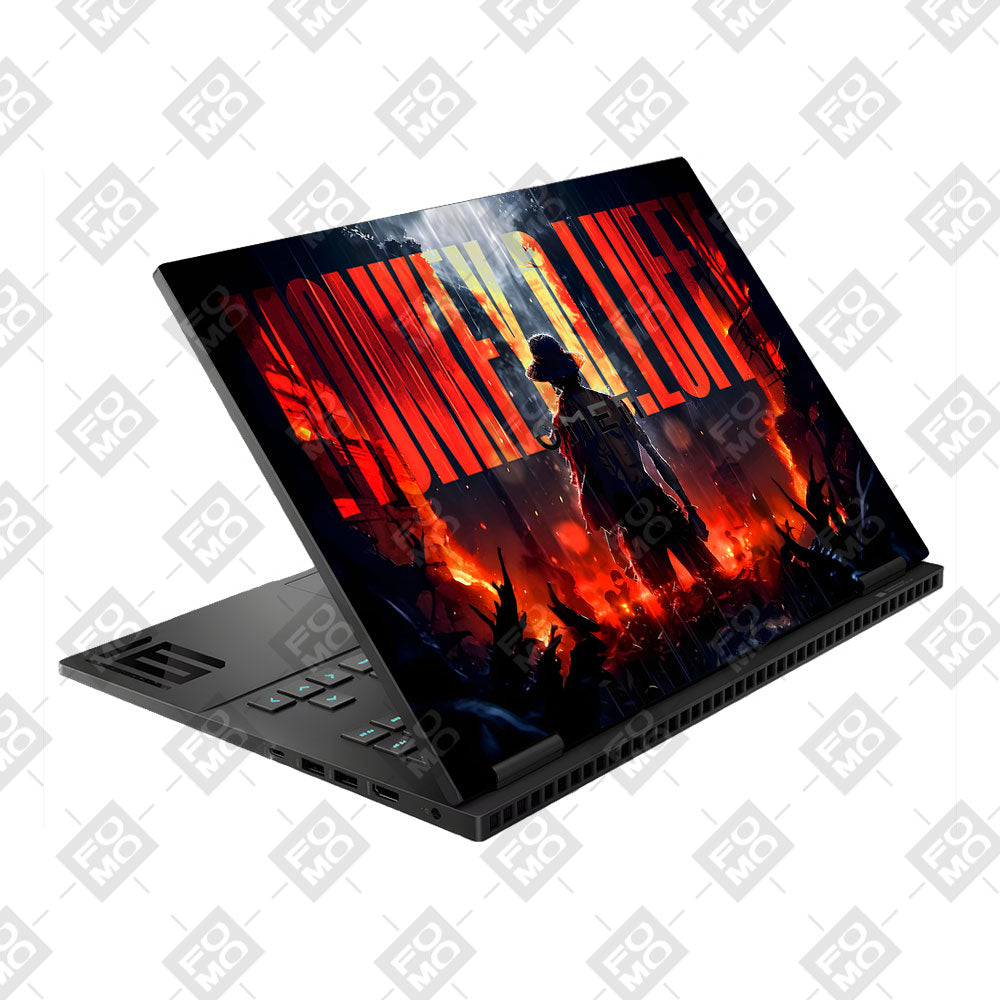 Monkey D. Luffy Blazing Red HP Omen Gaming 16 Laptop Skin