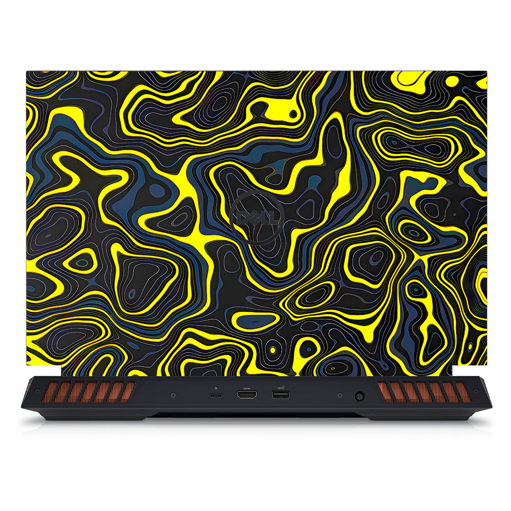 Neon Lava Contours Dell G15 5520, 5530 Laptop Skin