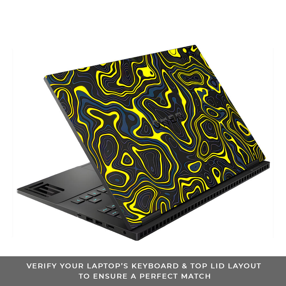 Neon Lava Contours HP Omen Gaming 16 Laptop Skin