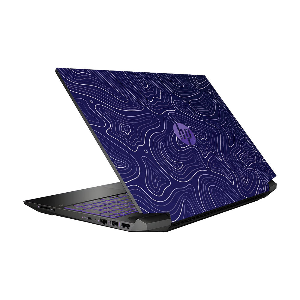 Deep Blue Contour Depths HP Pavilion Gaming 15 EC Series Laptop Skin