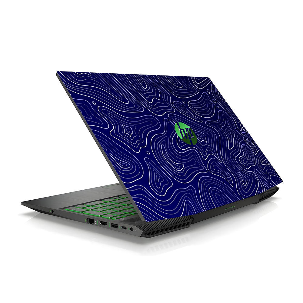 Deep Blue Contour Depths HP Pavilion Gaming 15 CX Series Laptop Skin
