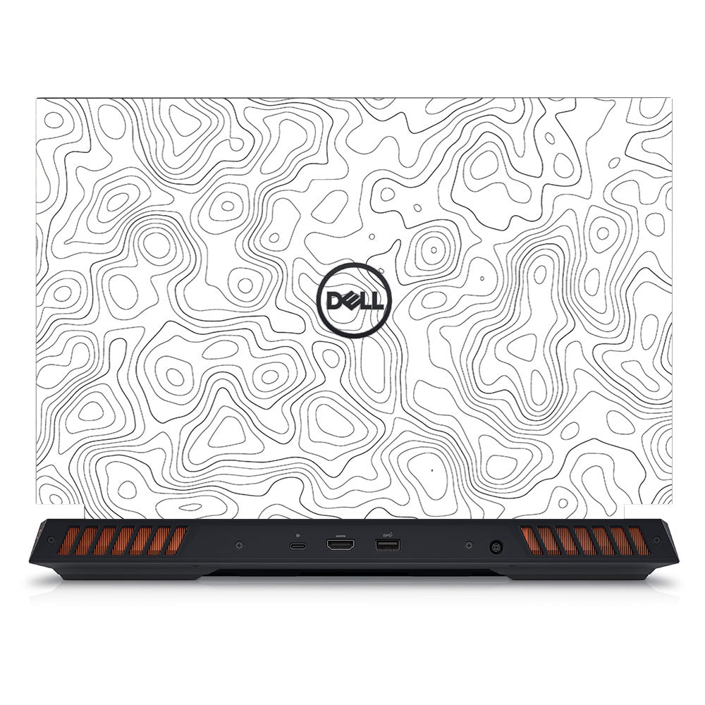 White Contour Design Dell G15 5520, 5530 Laptop Skin