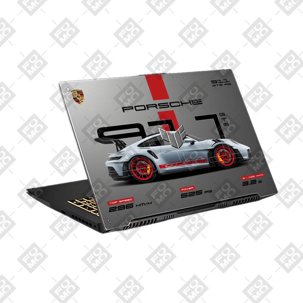 Transparent Porsche 911 GT3 RS Asus TUF Gaming F17 FX707Z Laptop Skin