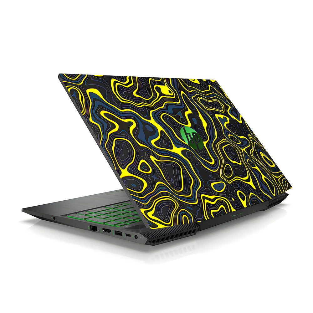 Neon Lava Contours HP Pavilion Gaming 15 CX Series Laptop Skin