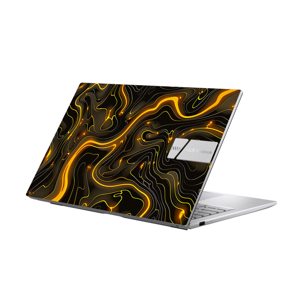Golden Lava Waves Asus Vivobook 15 X1504ZA Laptop Skin