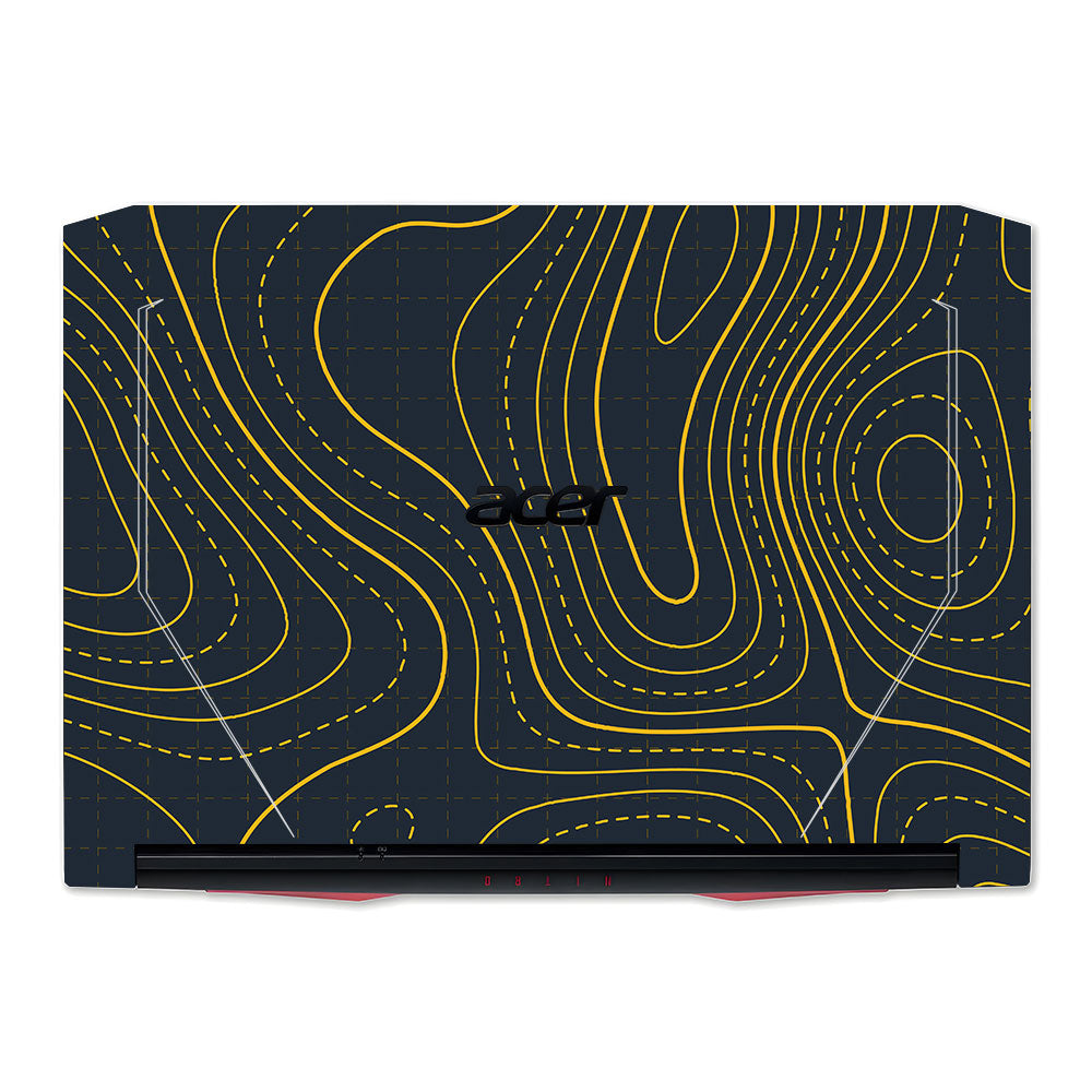 Yellow Contour Lines Acer Nitro 5 AN515 44, 56 Laptop Skin