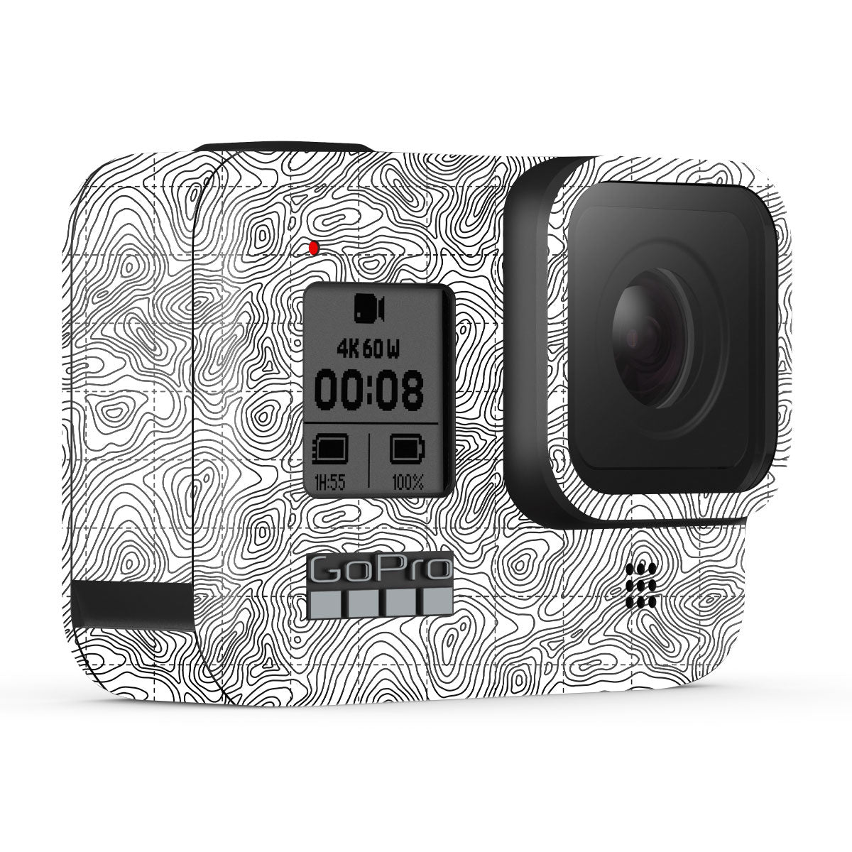 Textured Topo Flow GoPro Hero 8 Camera Skin