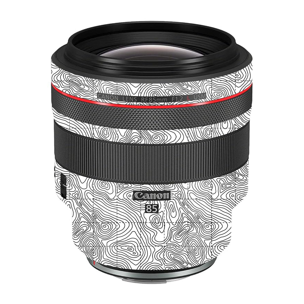 Textured Topo Flow Canon RF 85mm F/1.2L USM Camera Lens Skin