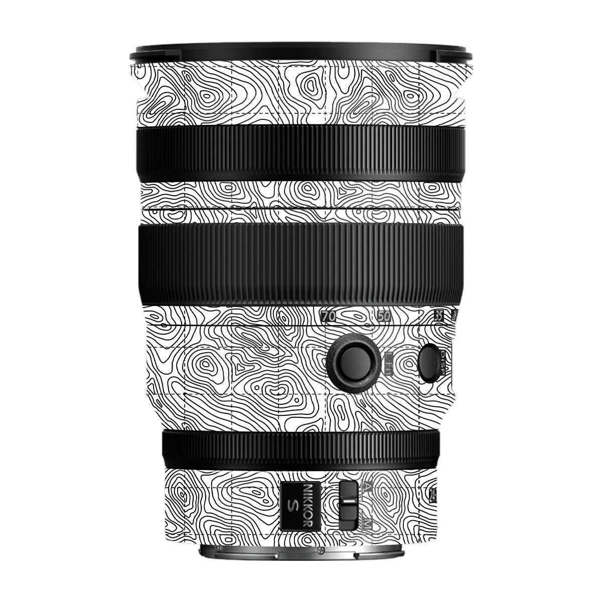 Textured Topo Flow Nikon Nikkor Z 24-70MM F/2.8 S Camera Lens Skin