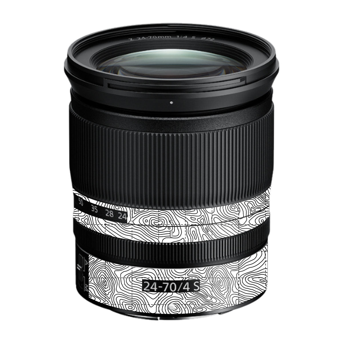 Textured Topo Flow Nikon Nikkor Z 24-70mm F/4 S Camera Lens Skin