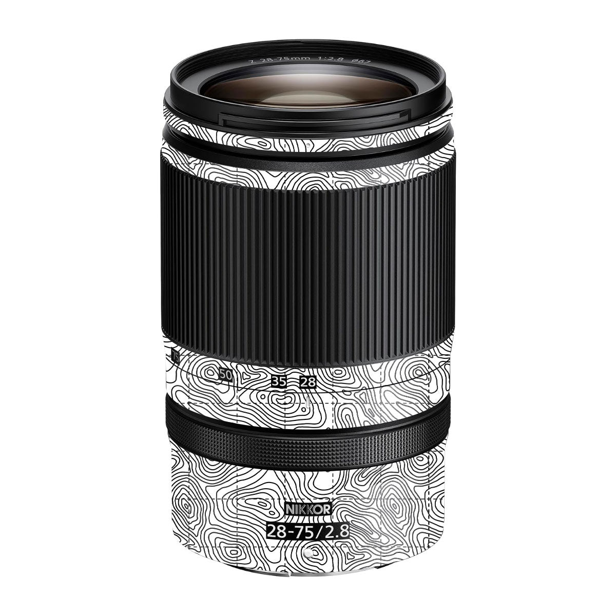 Textured Topo Flow Nikon Nikkor Z 28-75mm F/2.8 Camera Lens Skin