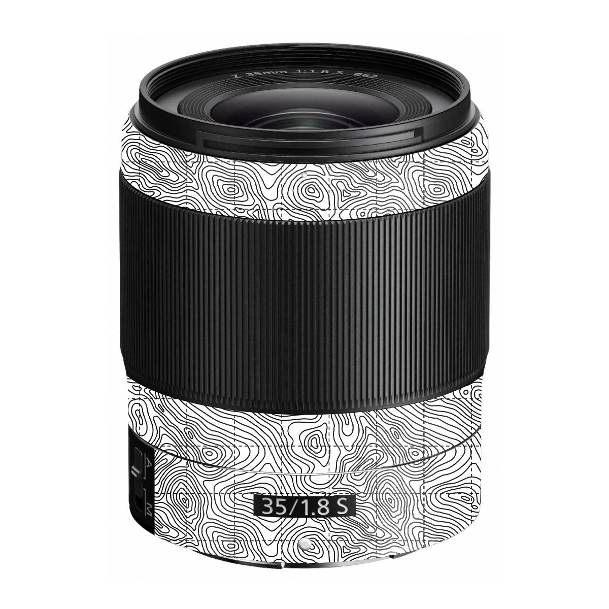 Textured Topo Flow Nikon Nikkor Z 35mm F/1.8 S Camera Lens Skin