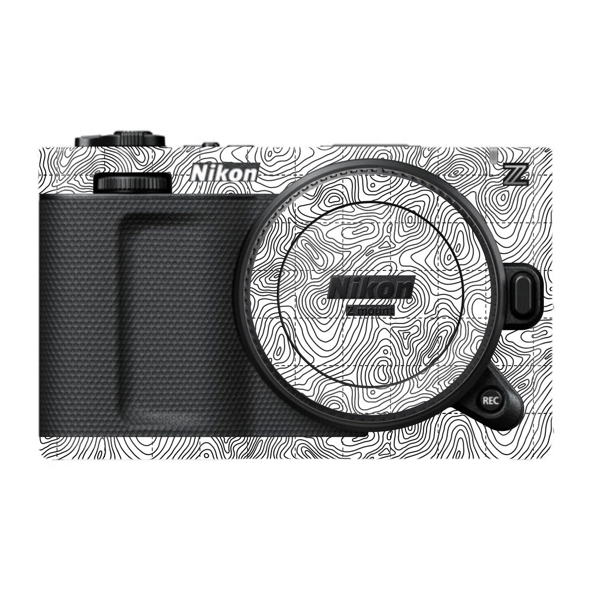 Textured Topo Flow Nikon ZR Camera Skin