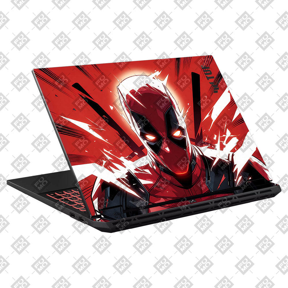 Crimson Masked Antihero Asus TUF Gaming F16 2025 3D Laptop Skin