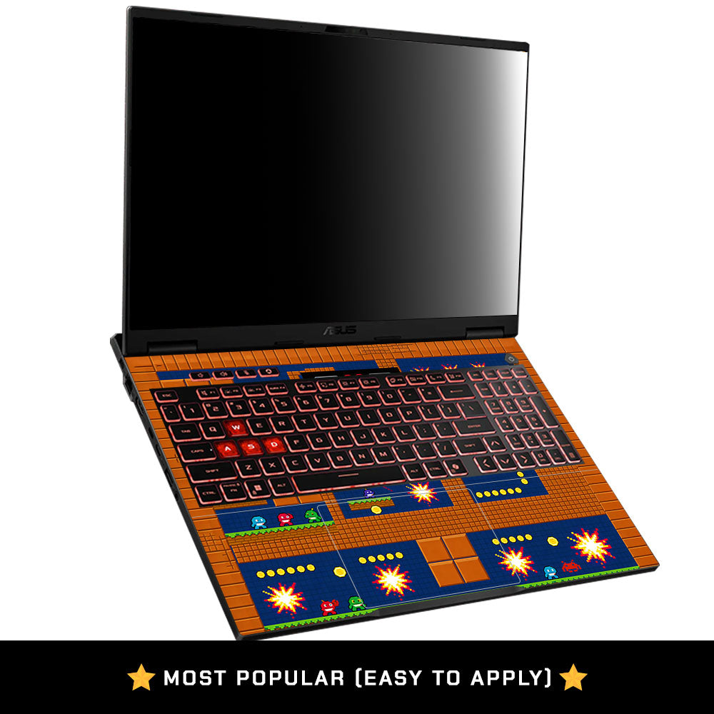 Pixelated Retro Arcade Asus TUF Gaming A16 2025 3D Laptop Skin