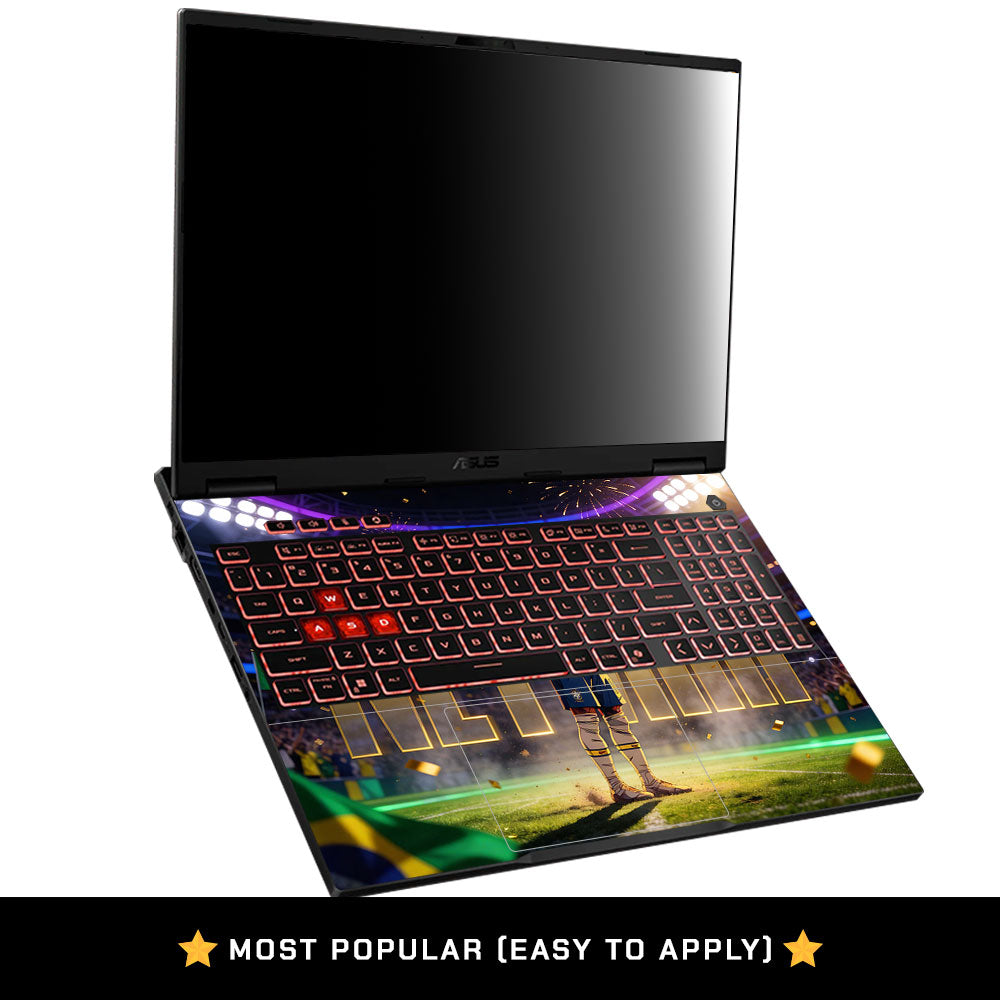 Golden Flair Aura Asus TUF Gaming F16 2025 3D Laptop Skin