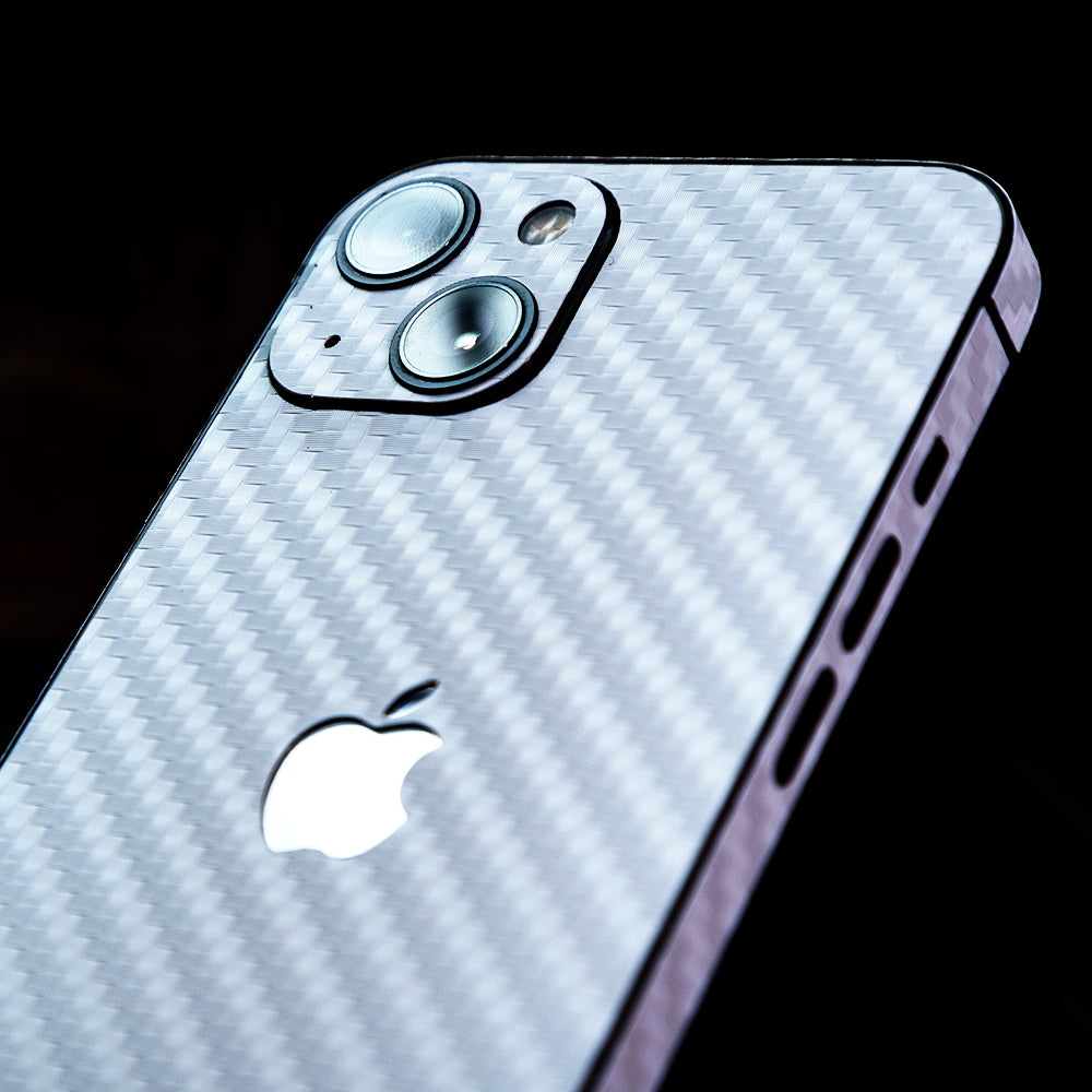Textured White Carbon Fibre Texture Mobile Skin