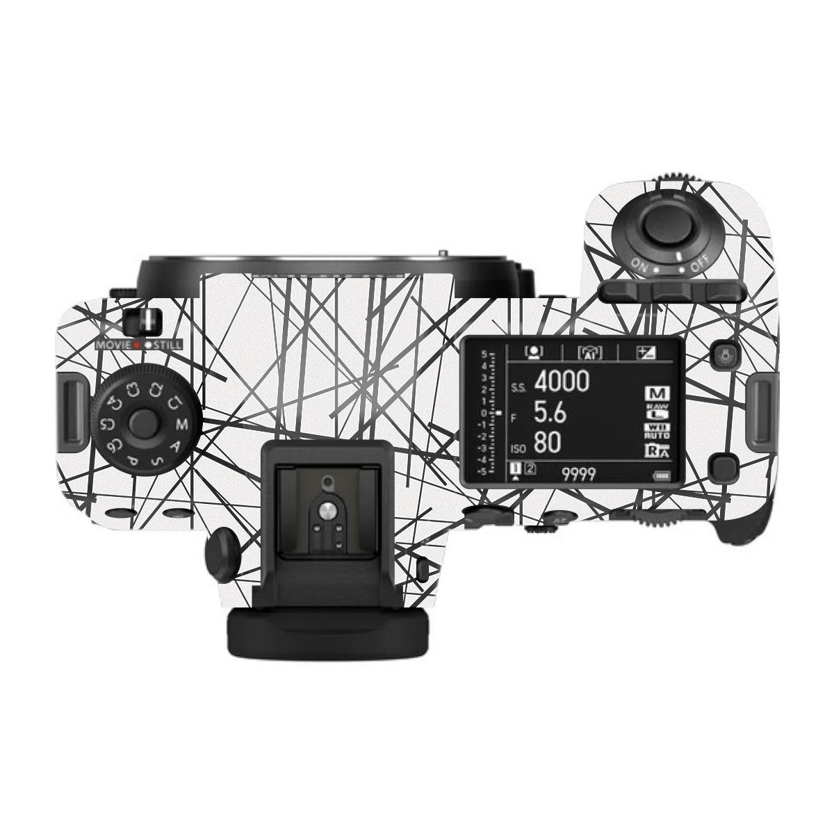 Textured White Chaos Line FujiFilm GFX 100S II Camera Skin