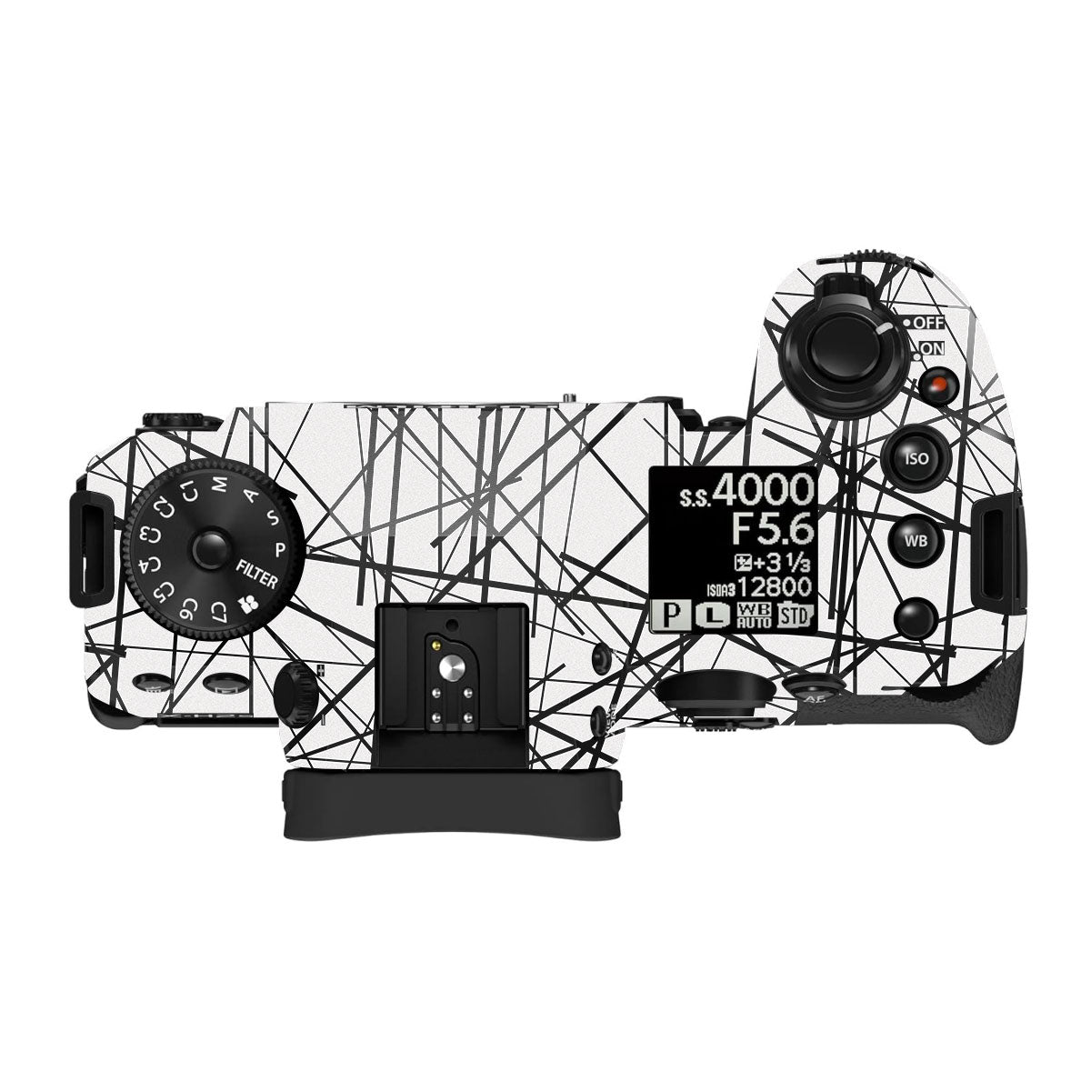 Textured White Chaos Line Fujifilm X-H2 Camera Skin