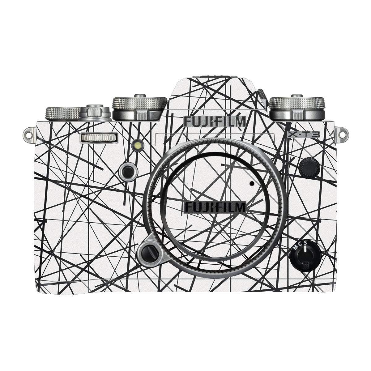 Textured White Chaos Line FujiFilm X-T3 Camera Skin