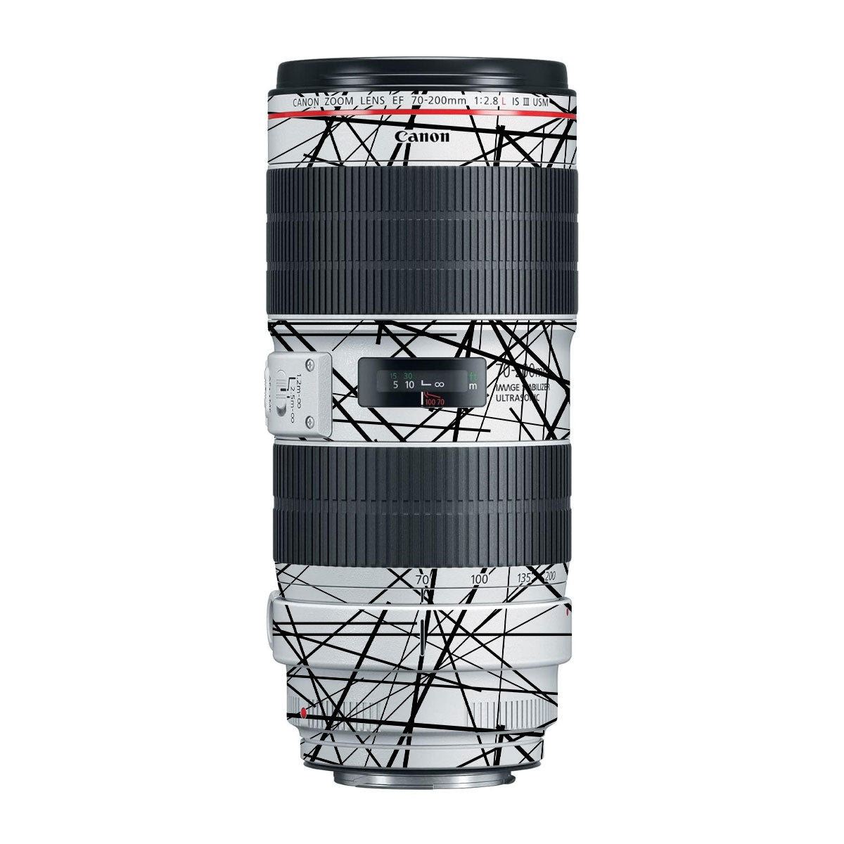 Textured White Chaos Line Canon EF 70-200mm F/2.8L IS III USM Camera Lens Skin