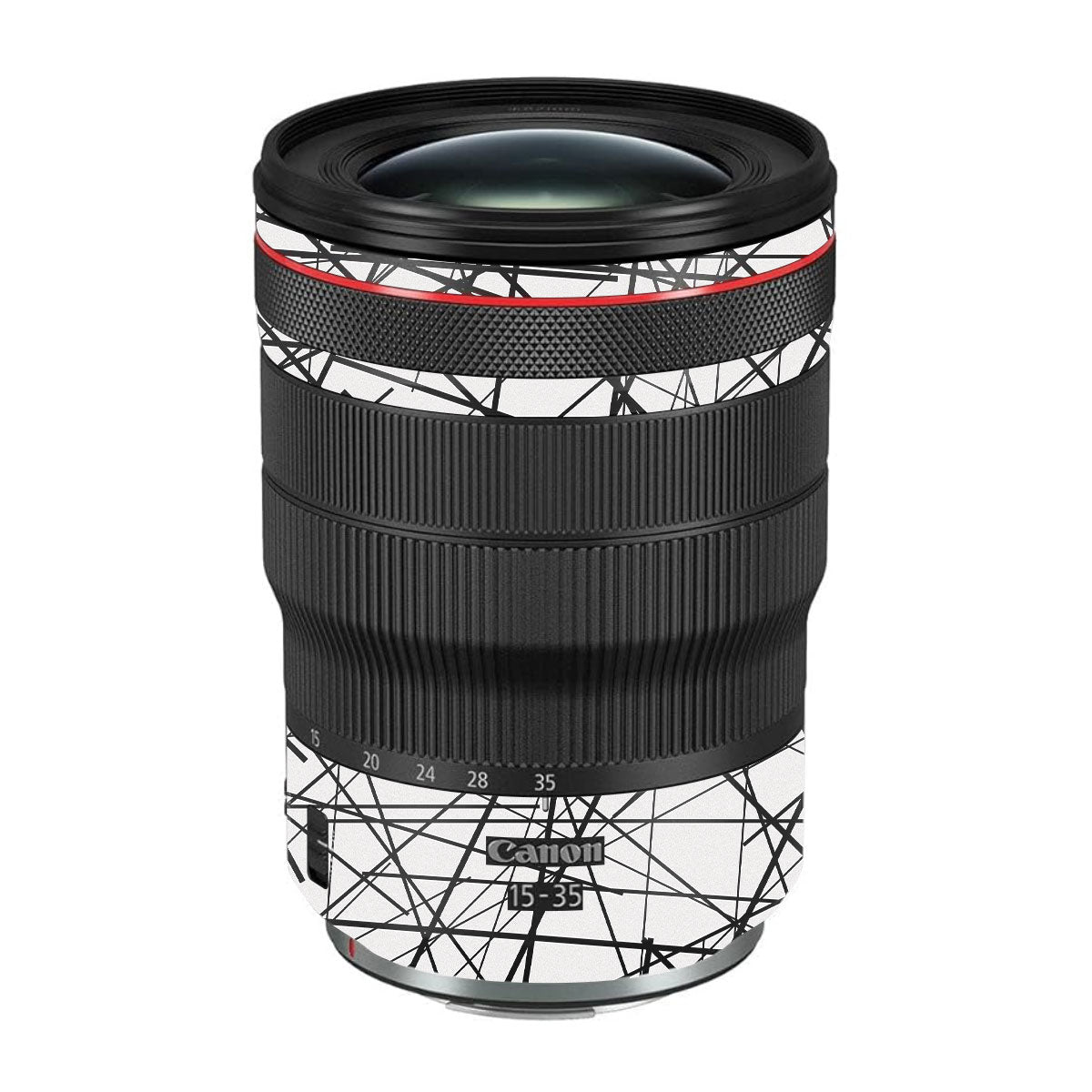 Textured White Chaos Line Canon RF 15-35mm F/2.8L USM Camera Lens Skin