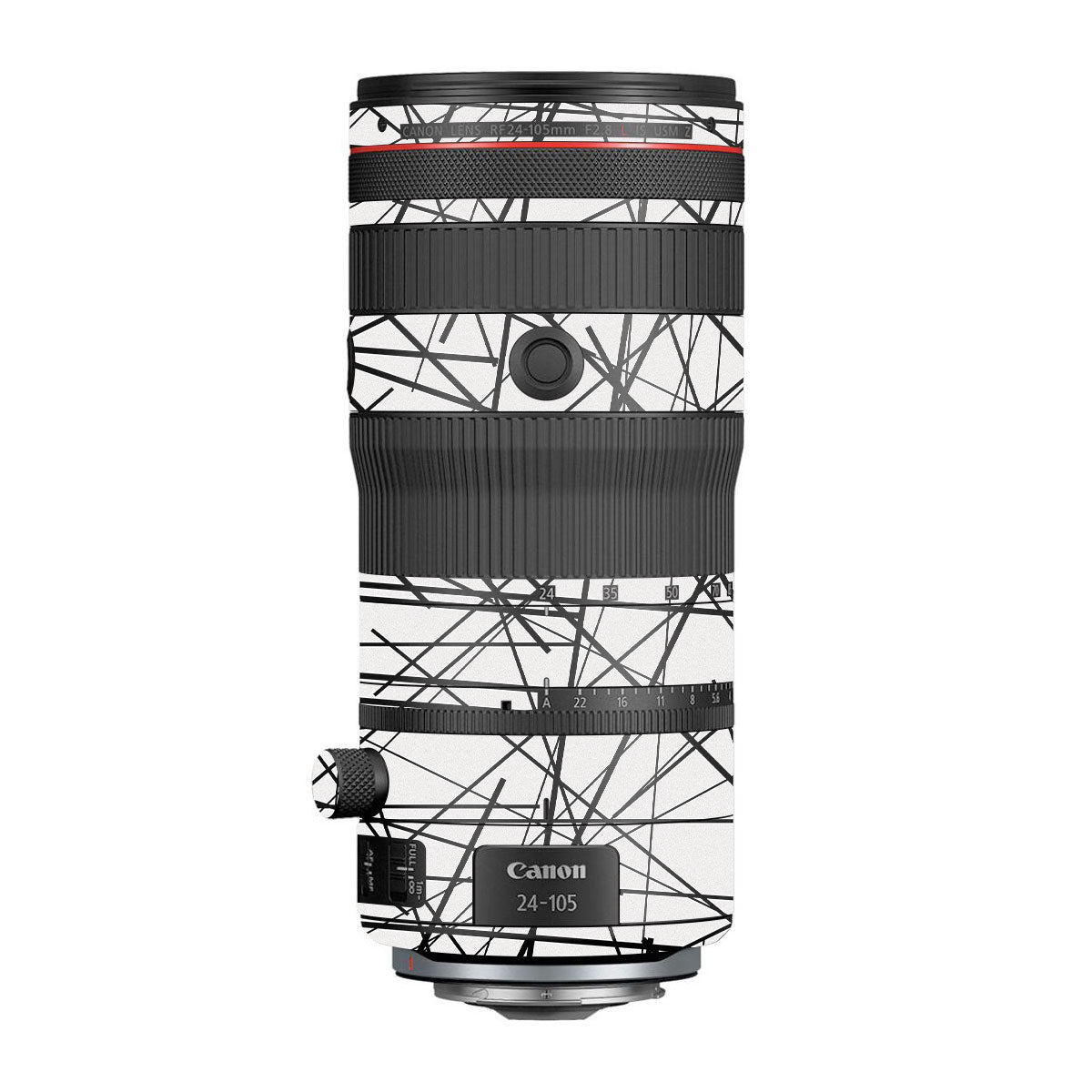 Textured White Chaos Line Canon RF 24-105mm F/2.8 L IS USM Z Camera Lens Skin