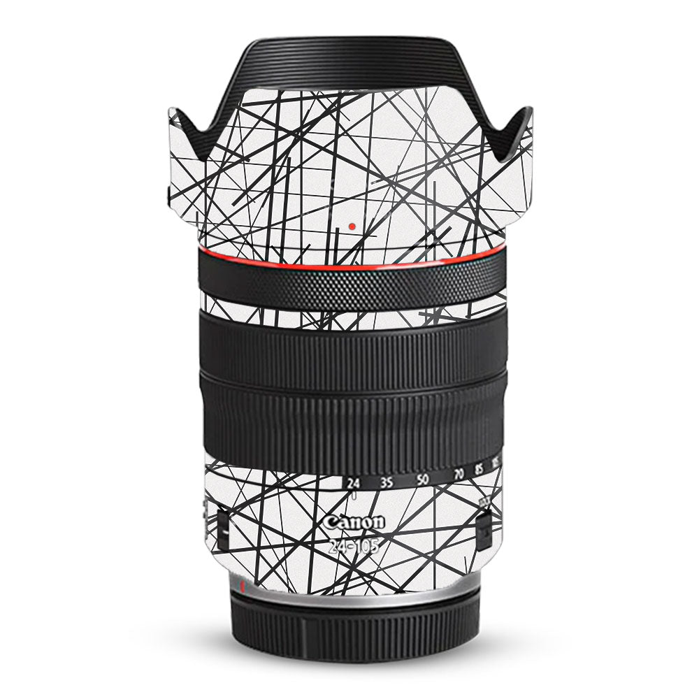 Textured White Chaos Line Canon RF 24–105mm f/4L IS USM Camera Lens Skin