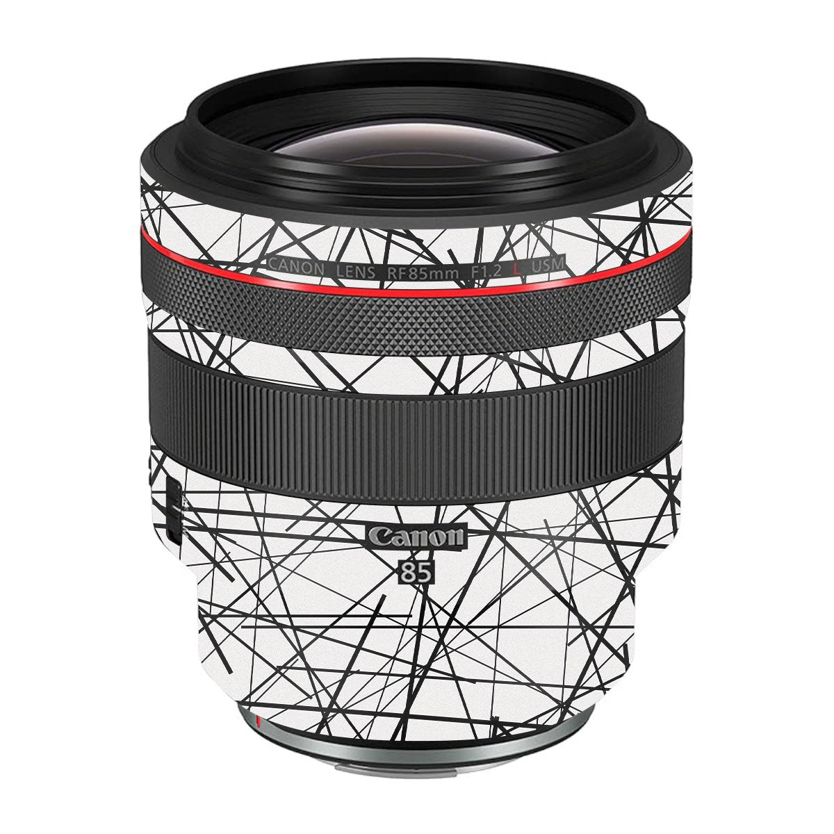 Textured White Chaos Line Canon RF 85mm F/1.2L USM Camera Lens Skin