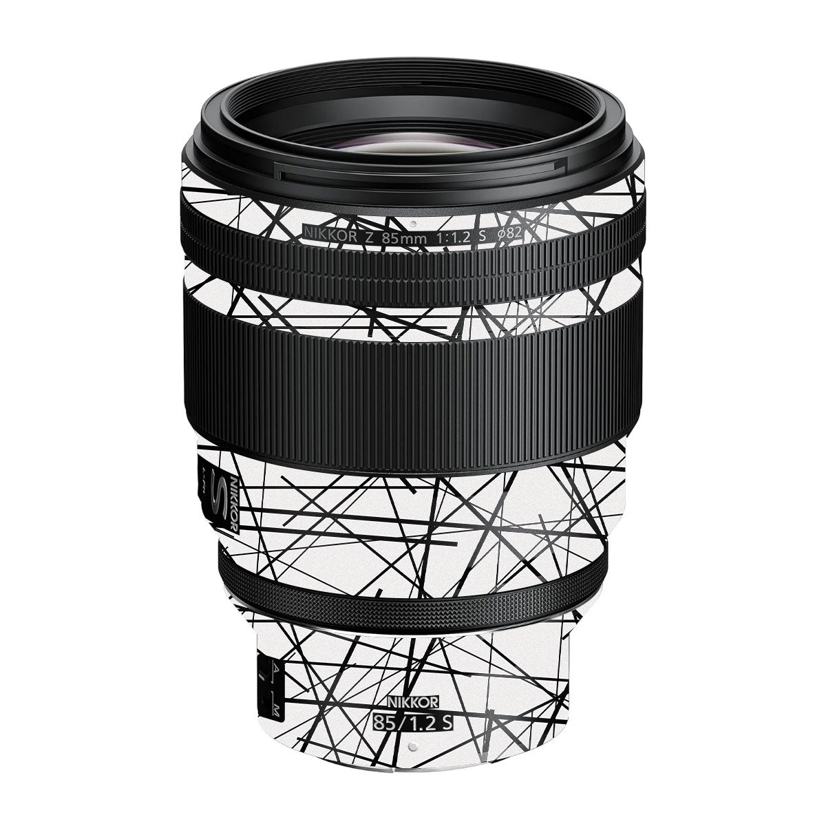 Textured White Chaos Line Nikon Nikkor Z 85mm F/1.2 S Camera Lens Skin
