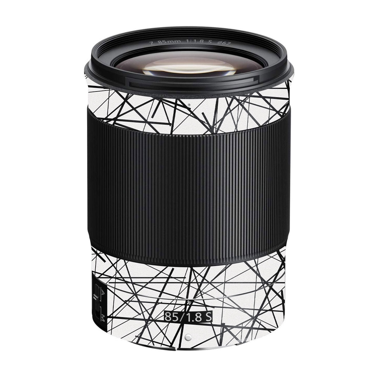 Textured White Chaos Line Nikon Nikkor Z 85mm F/1.8 S Camera Lens Skin