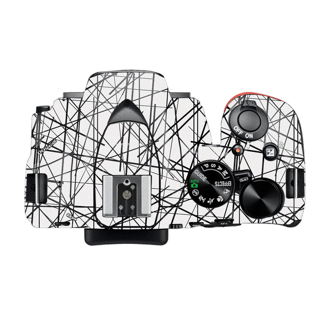 Textured White Chaos Line Nikon D3500 Camera Skin