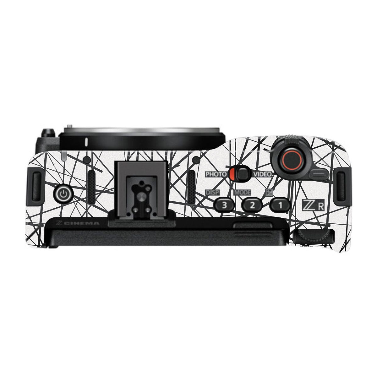 Textured White Chaos Line Nikon ZR Camera Skin