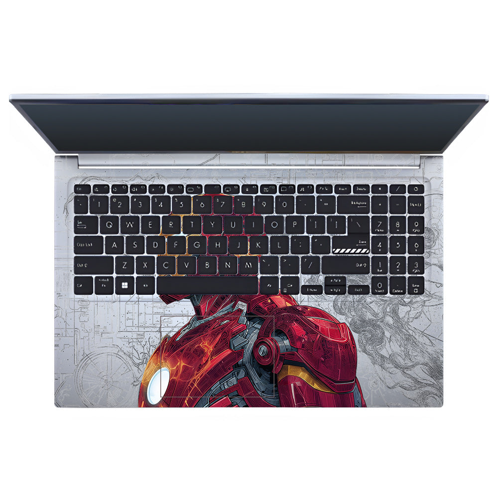 Transparent Futuristic Iron Man Asus Vivobook 15 X1502ZA Laptop Skin
