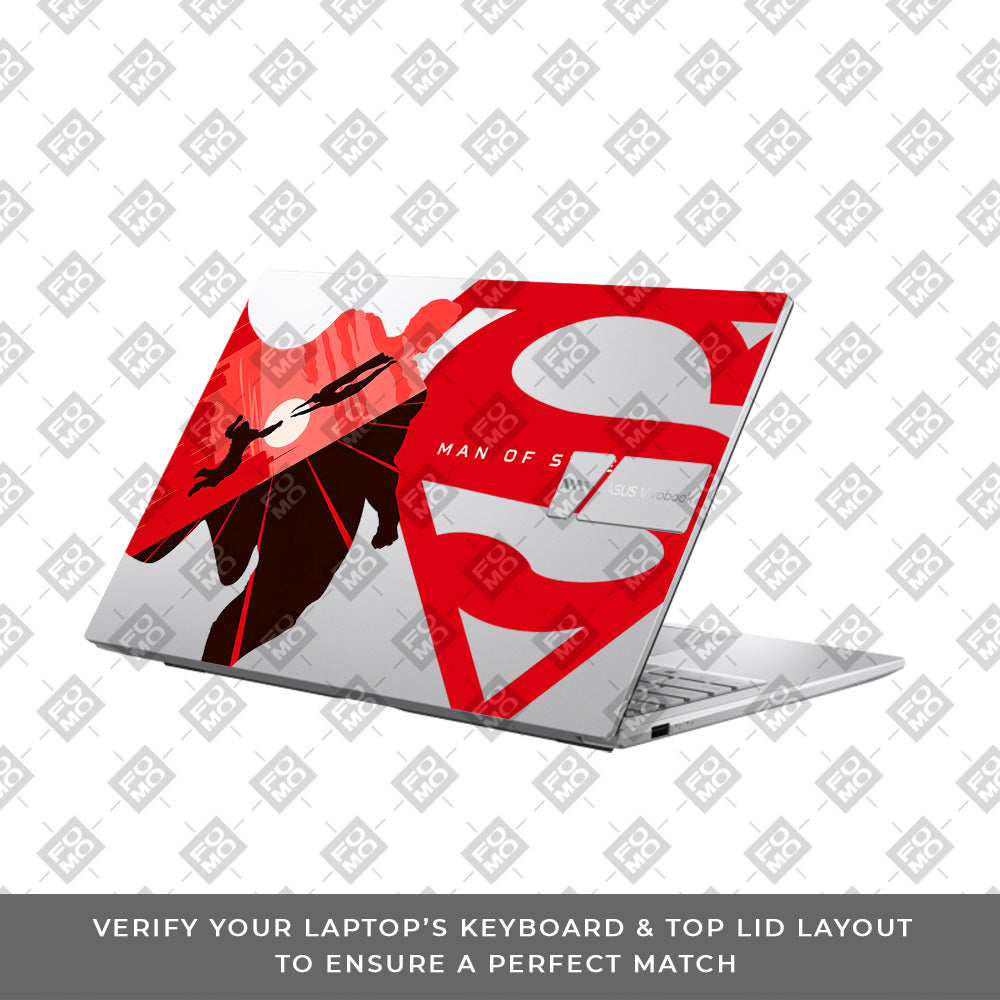 Transparent Man of Steel Asus Vivobook 15 X1504ZA Laptop Skin