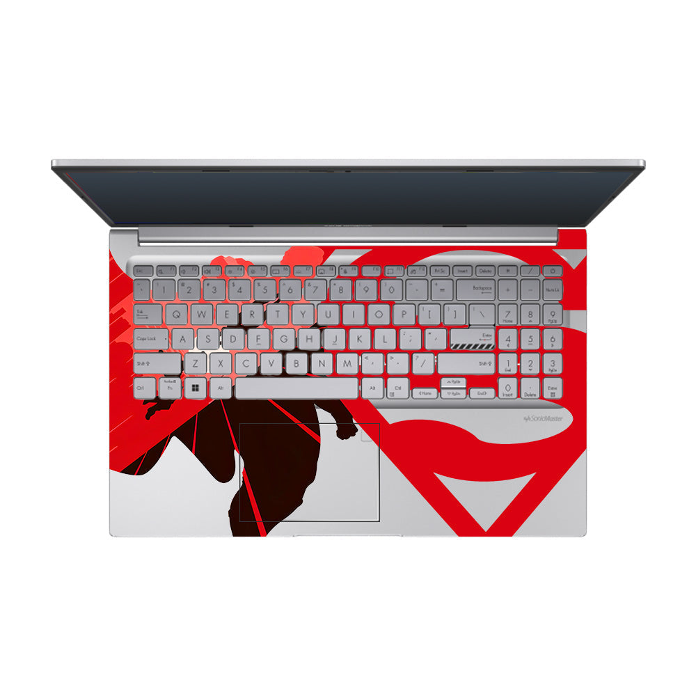 Transparent Man of Steel Asus Vivobook 15 X1504ZA Laptop Skin