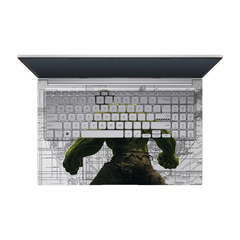 Transparent Hulk Smash Asus Vivobook 15 X1504ZA Laptop Skin