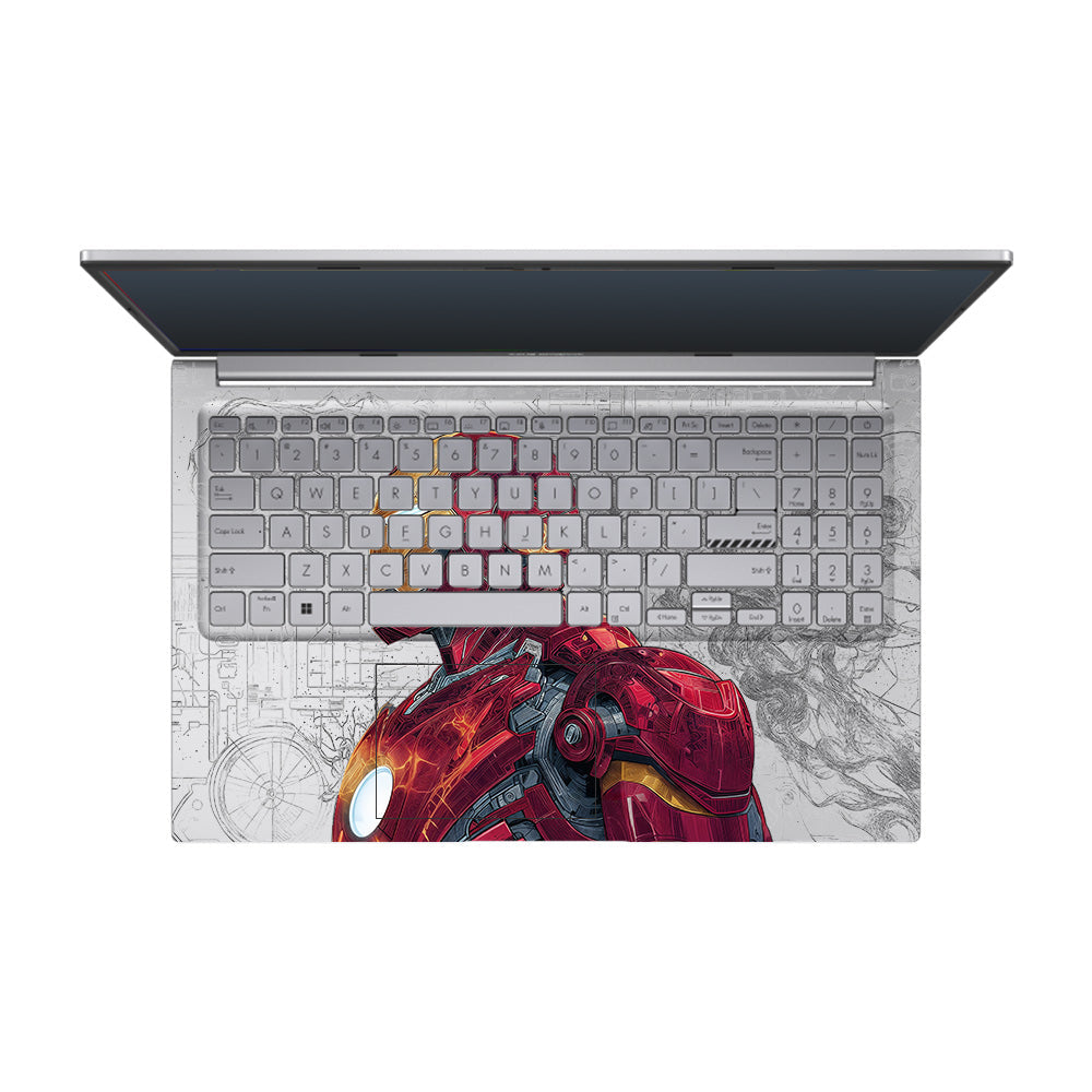 Transparent Futuristic Iron Man Asus Vivobook 15 X1504ZA Laptop Skin