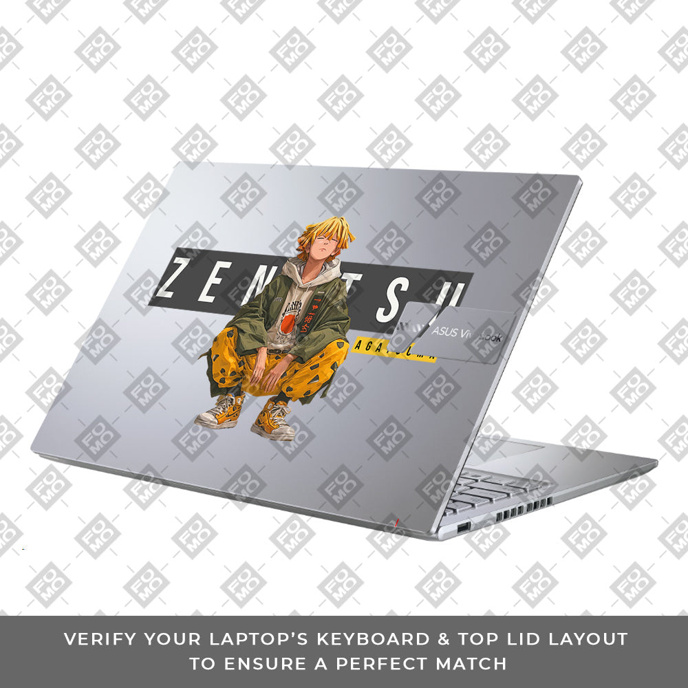 Transparent Zenitsu Agatsuma Asus Vivobook X1605ZA Laptop Skin