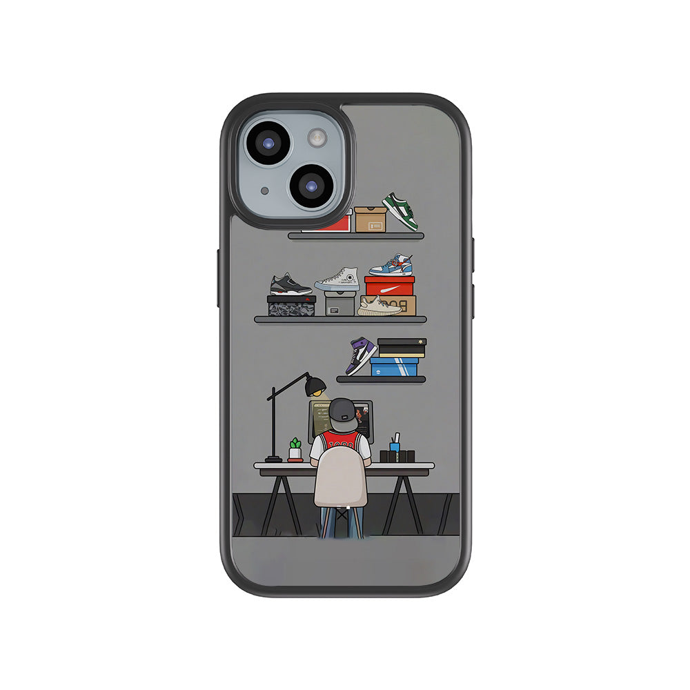 Creator Sneaker Desk Skin with Shockguard Armour Magsafe Case for Apple iPhone 15 Plus