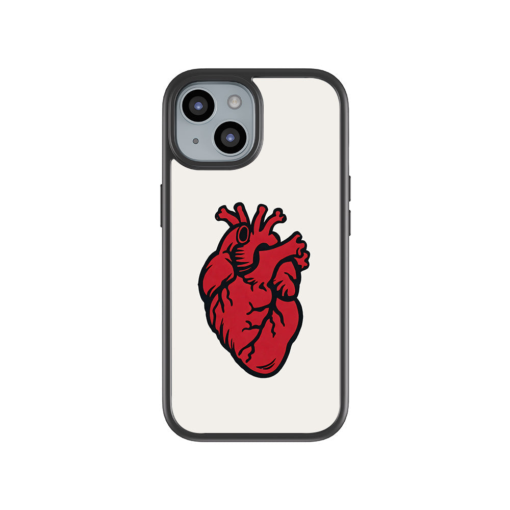 Raw Heart Skin with Shockguard Armour Magsafe Case for Apple iPhone 15