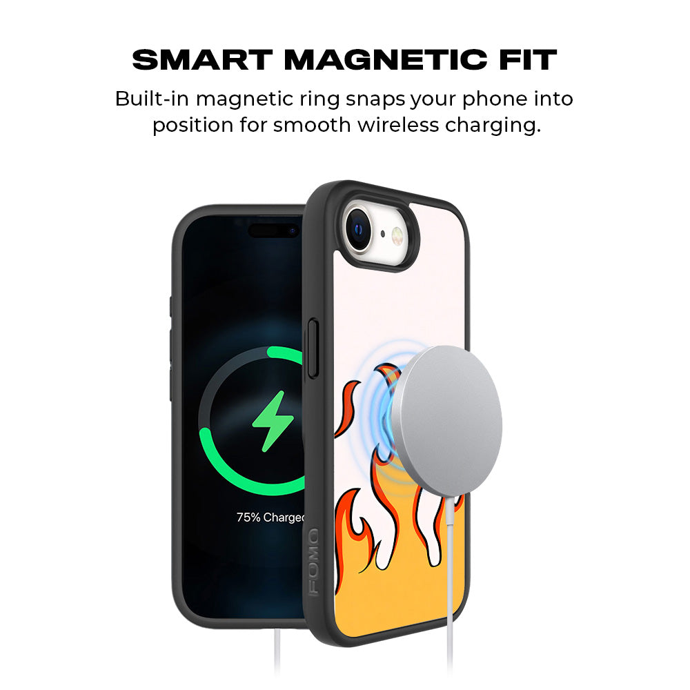 Burning Vibes Skin with Shockguard Armour Magsafe Case for Apple iPhone 16E